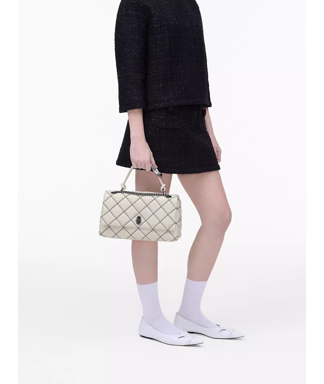 MARC JACOBS Белая кожаная сумка тоут, фото 7