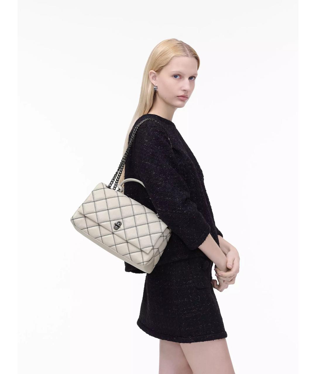 MARC JACOBS Белая кожаная сумка тоут, фото 2