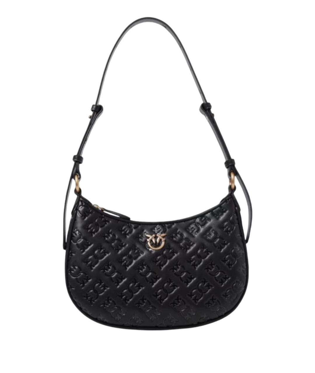 PINKO Черная кожаная сумка через плечо, фото 1