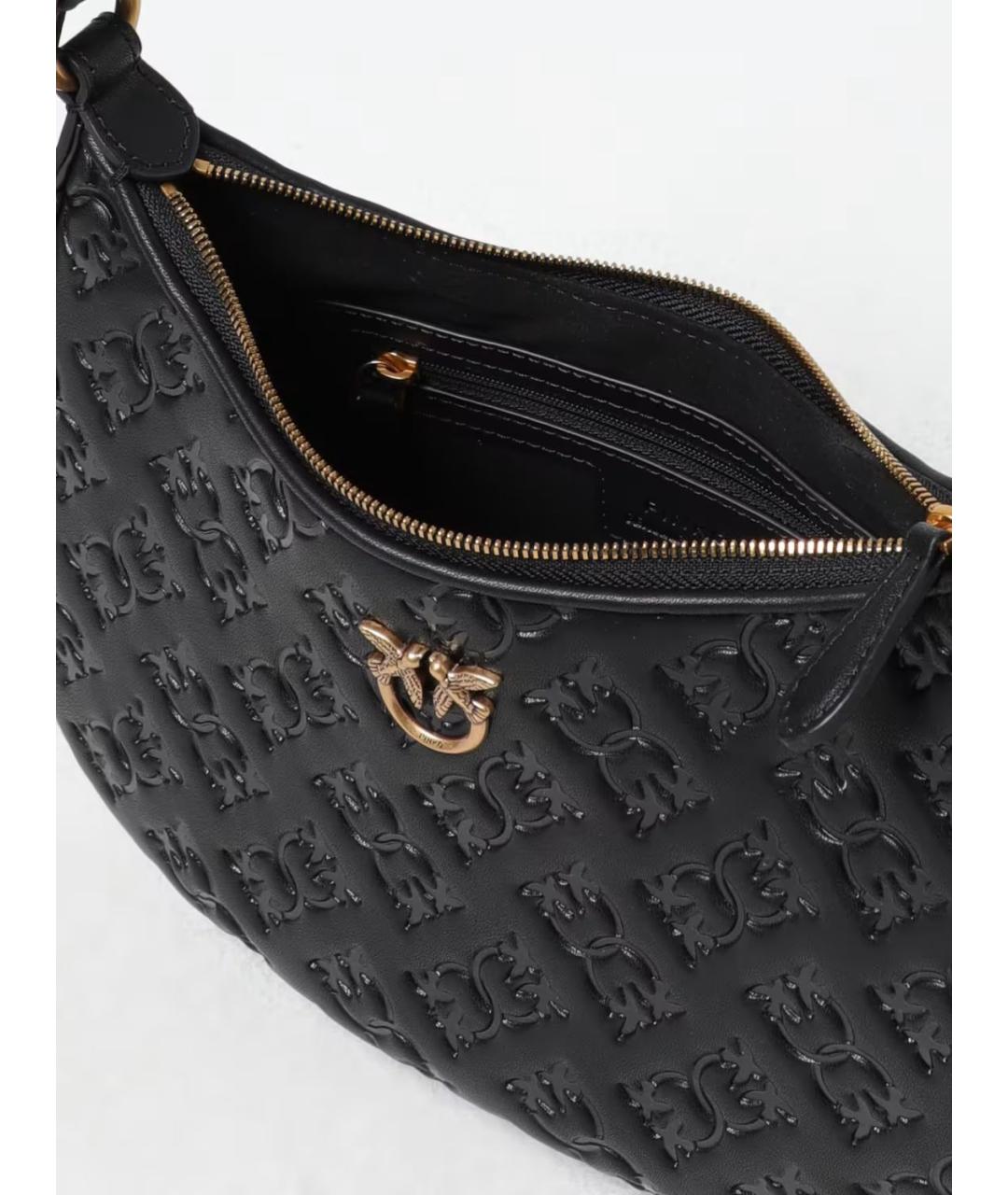 PINKO Черная кожаная сумка через плечо, фото 3