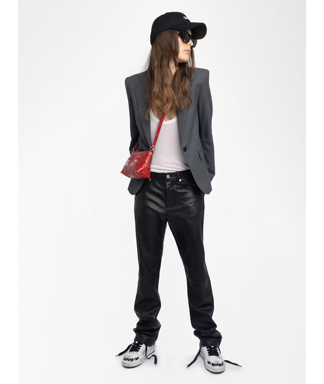 ZADIG & VOLTAIRE Красная кожаная сумка через плечо, фото 2