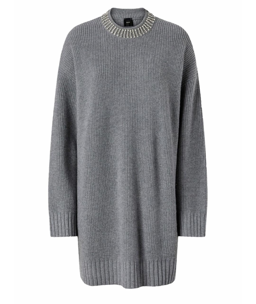 PINKO Серое полиамидовое повседневное платье, фото 1