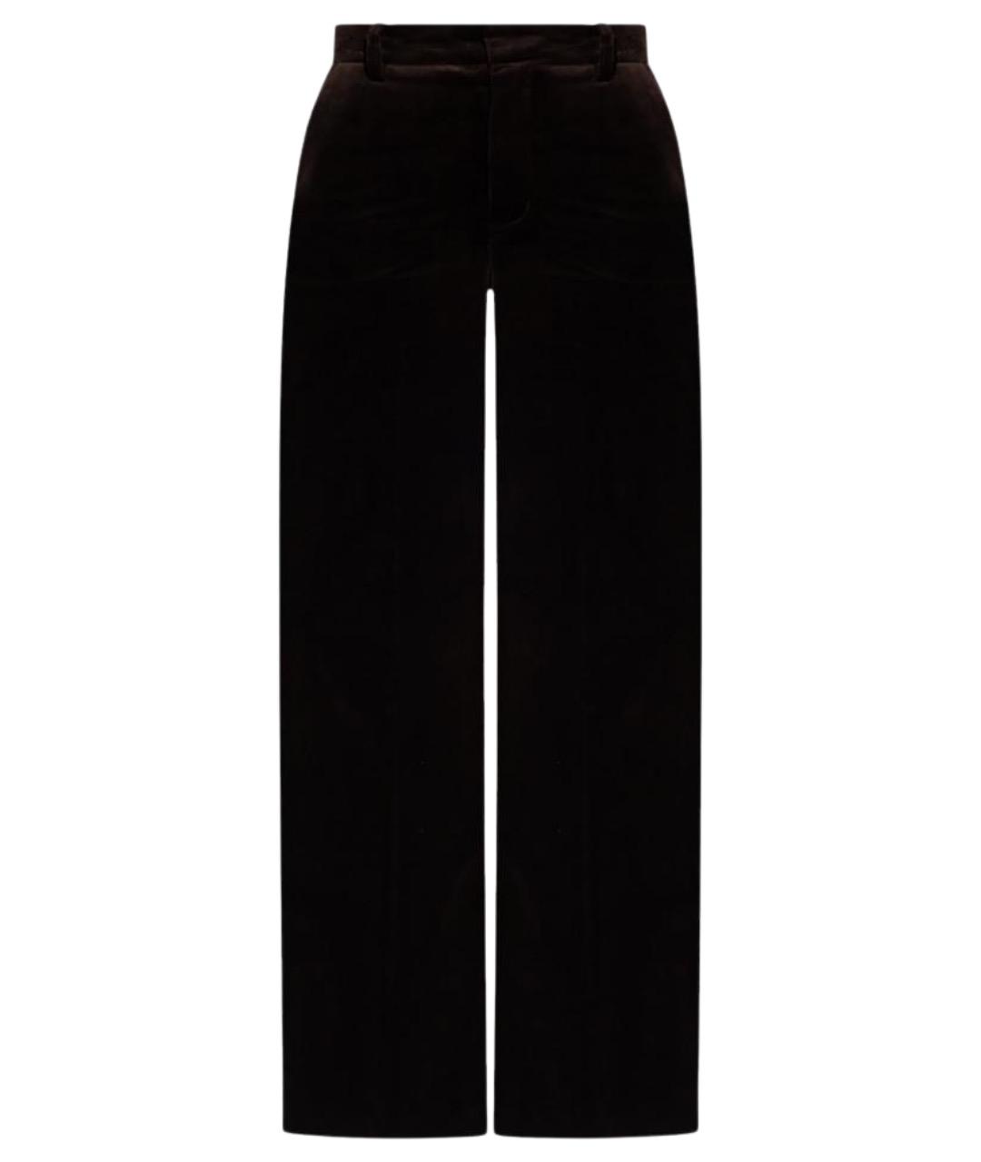 ZADIG & VOLTAIRE Черные хлопковые прямые брюки, фото 1