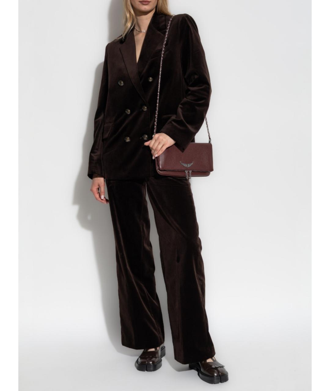 ZADIG & VOLTAIRE Черные хлопковые прямые брюки, фото 2