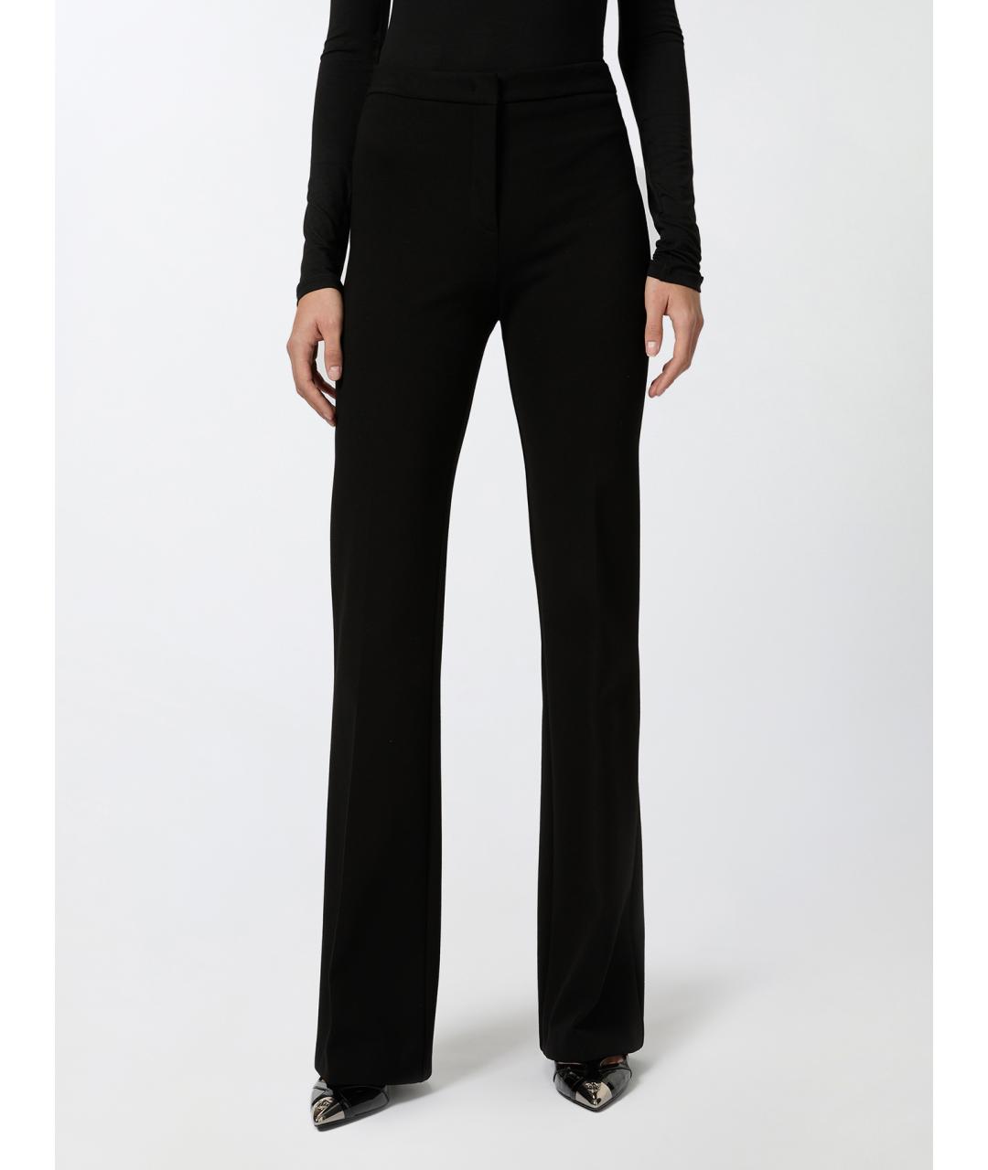 PINKO Черные вискозные прямые брюки, фото 4