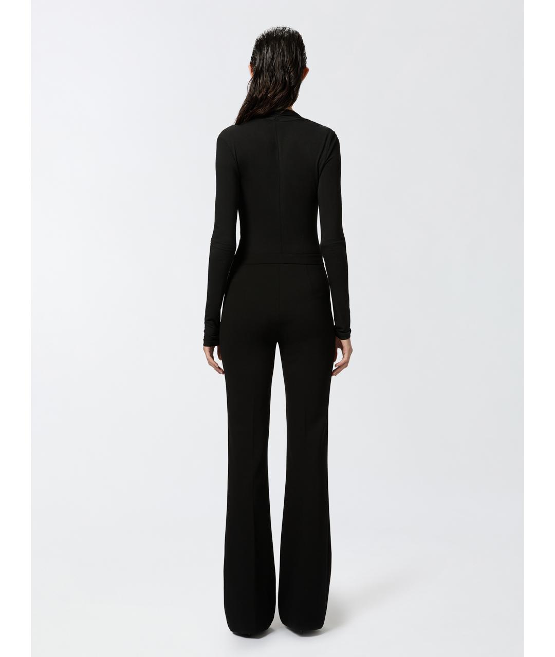 PINKO Черные вискозные прямые брюки, фото 5