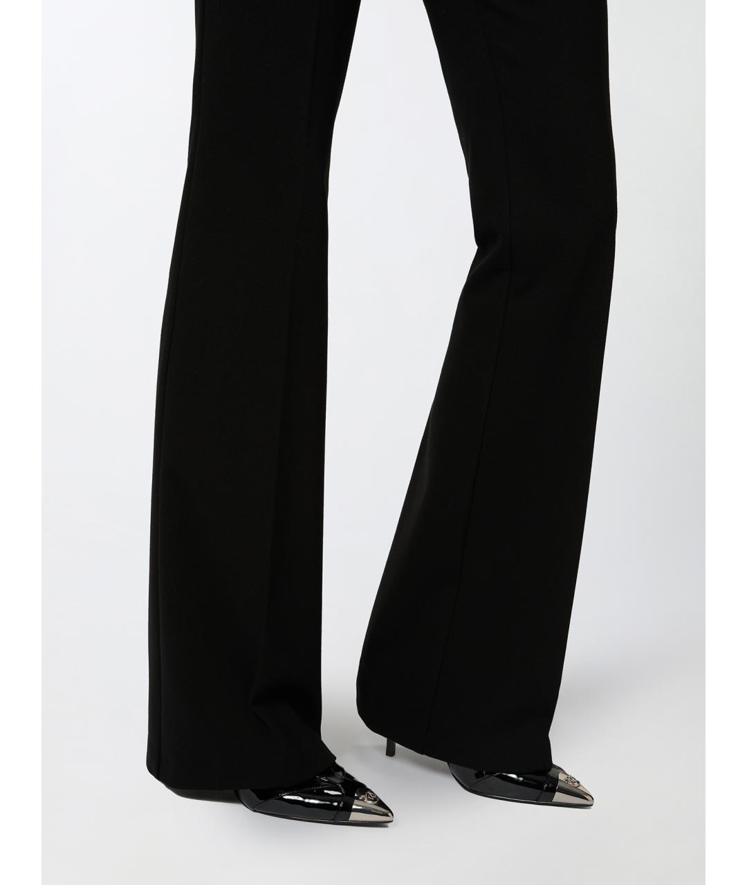 PINKO Черные вискозные прямые брюки, фото 6