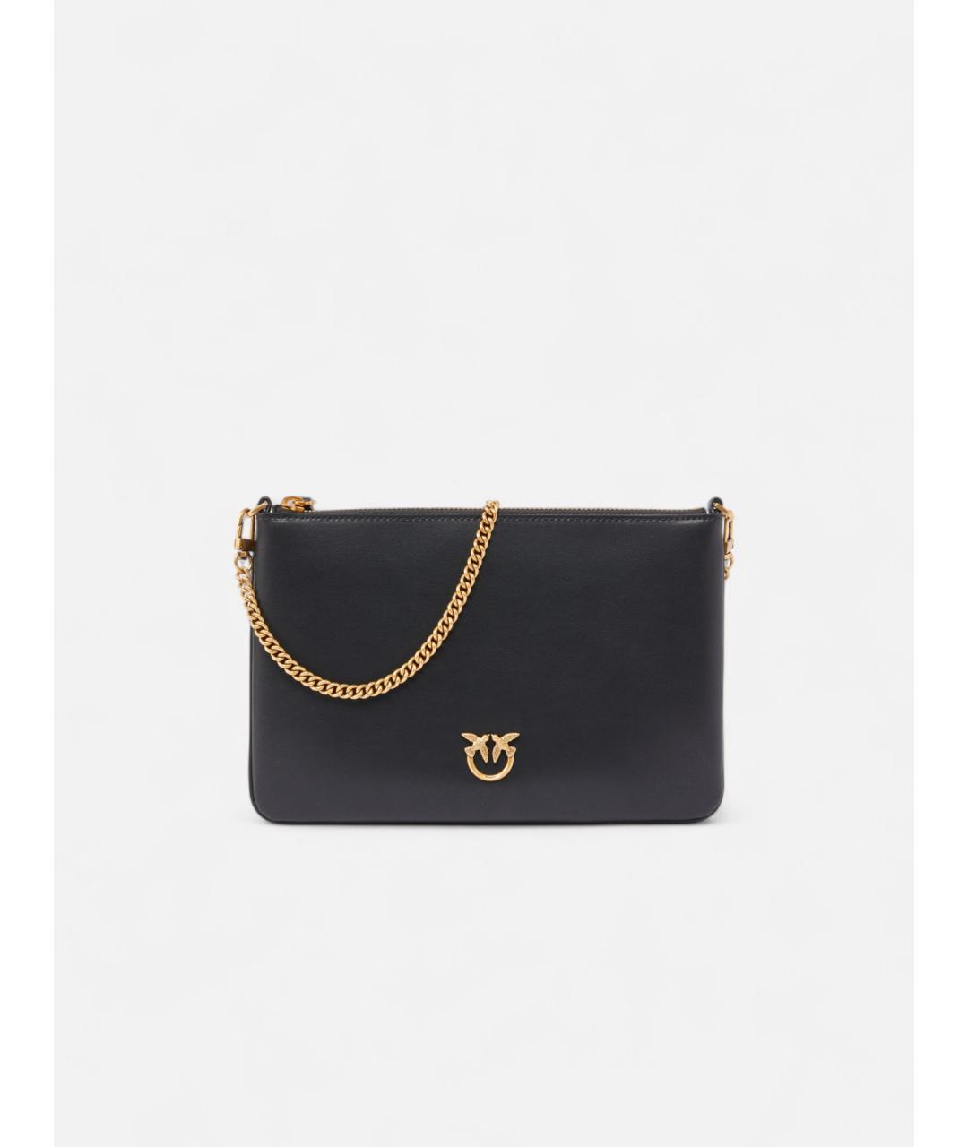 PINKO Черная кожаная сумка через плечо, фото 5