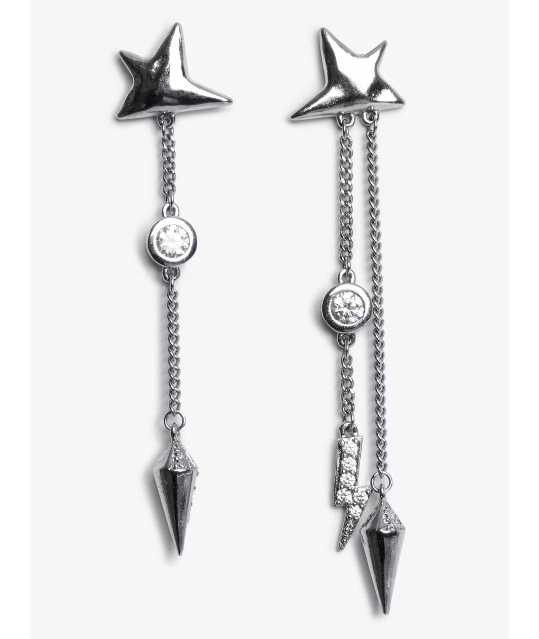 ZADIG & VOLTAIRE Серебряные латунные серьги, фото 3