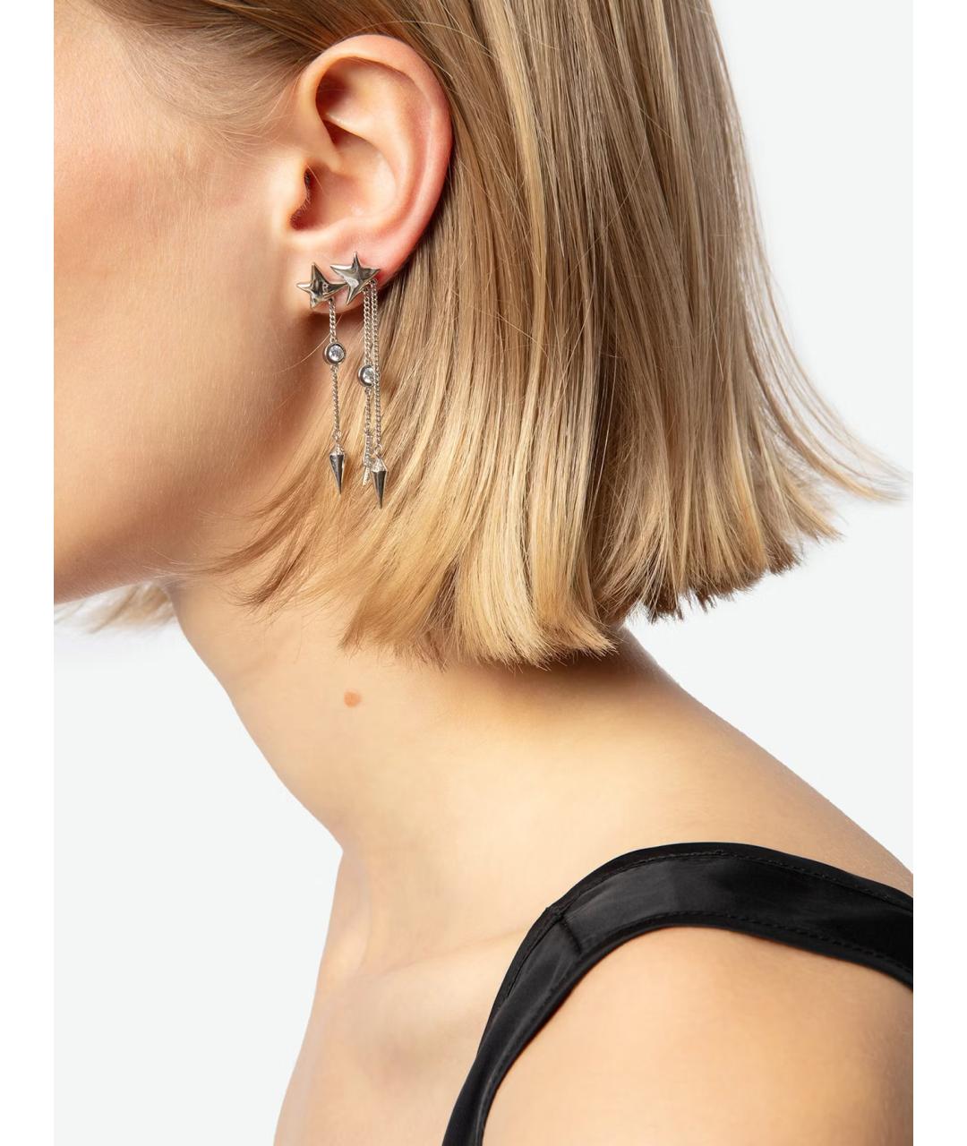 ZADIG & VOLTAIRE Серебряные латунные серьги, фото 2