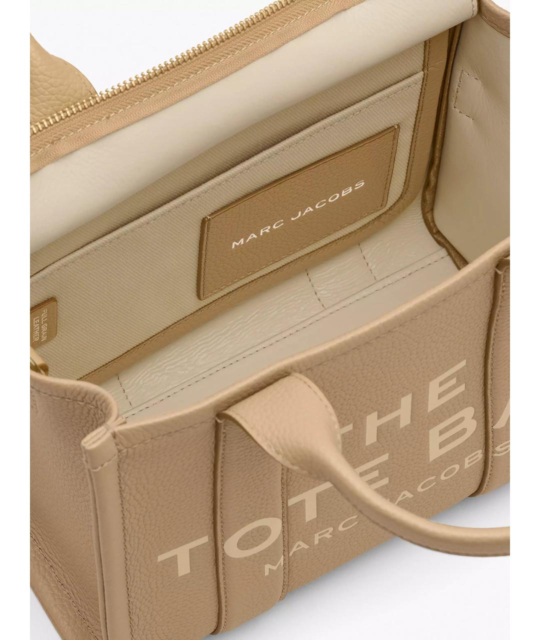 MARC JACOBS Бежевая кожаная сумка тоут, фото 6