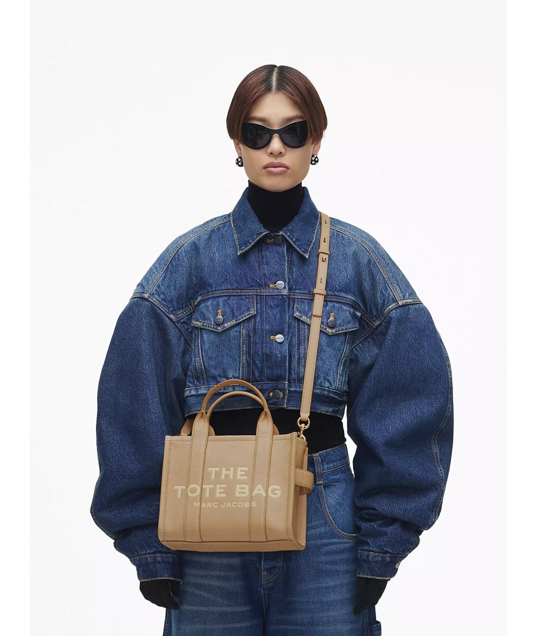 MARC JACOBS Бежевая кожаная сумка тоут, фото 2