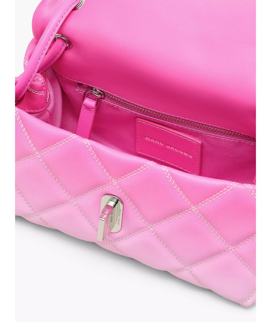 MARC JACOBS Розовая кожаная сумка через плечо, фото 4