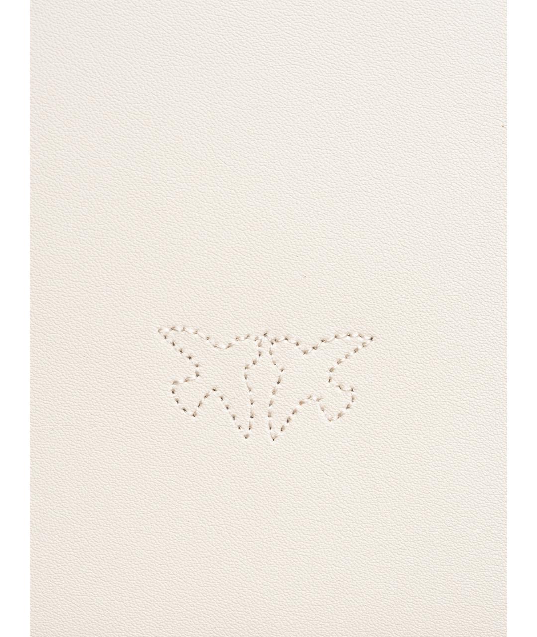 PINKO Белая кожаная сумка через плечо, фото 6