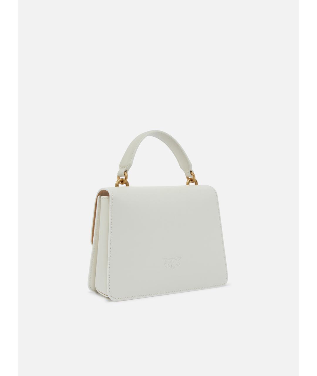 PINKO Белая кожаная сумка через плечо, фото 3