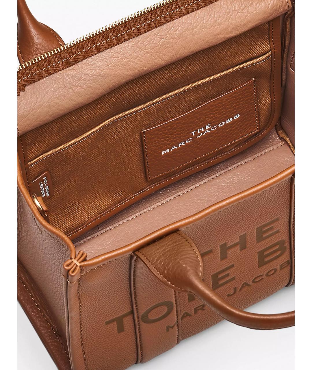 MARC JACOBS Коричневая кожаная сумка тоут, фото 6