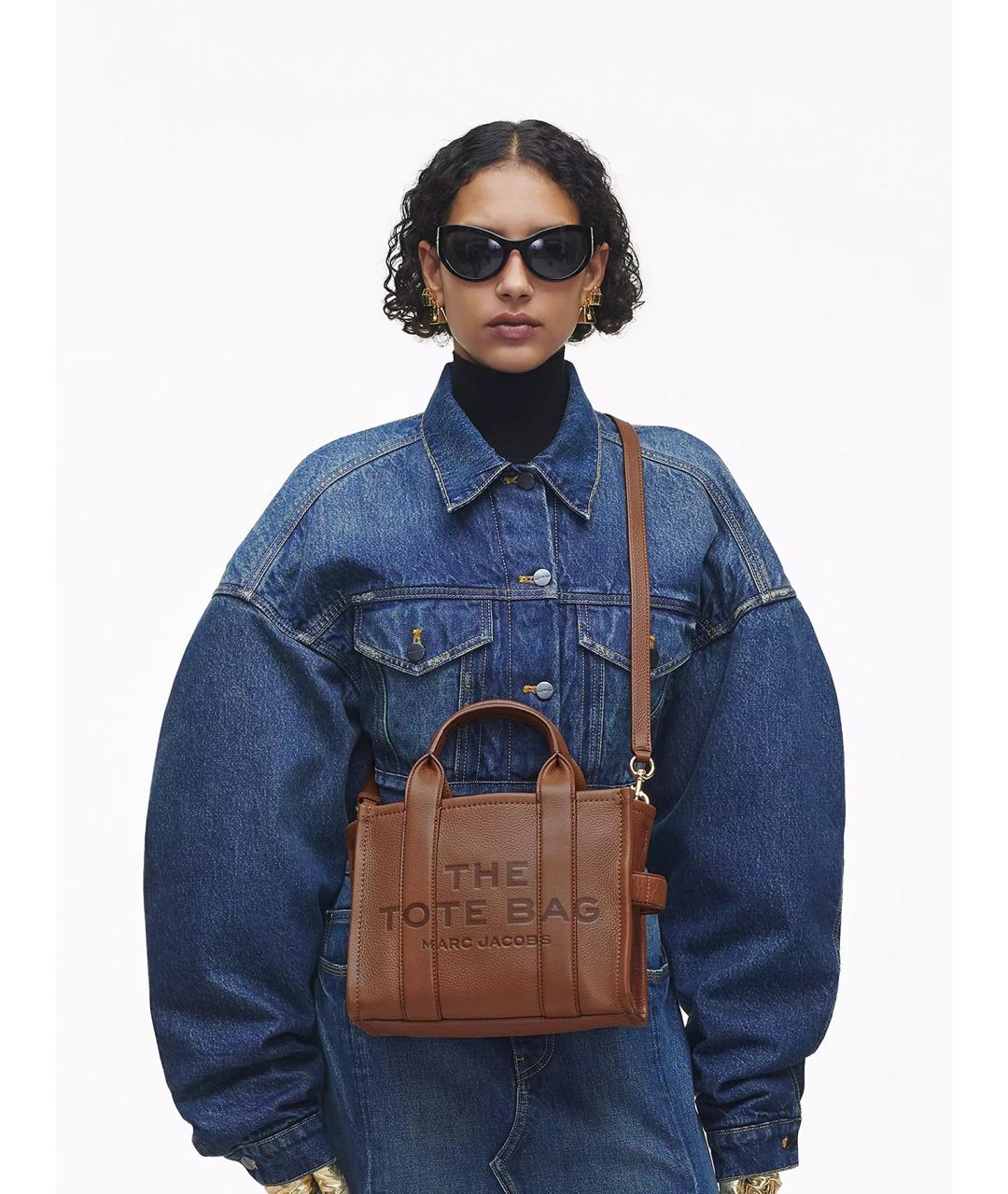 MARC JACOBS Коричневая кожаная сумка тоут, фото 2