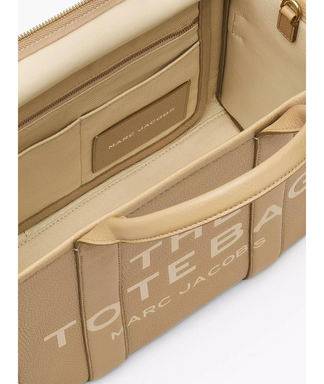 MARC JACOBS Бежевая кожаная сумка тоут, фото 6