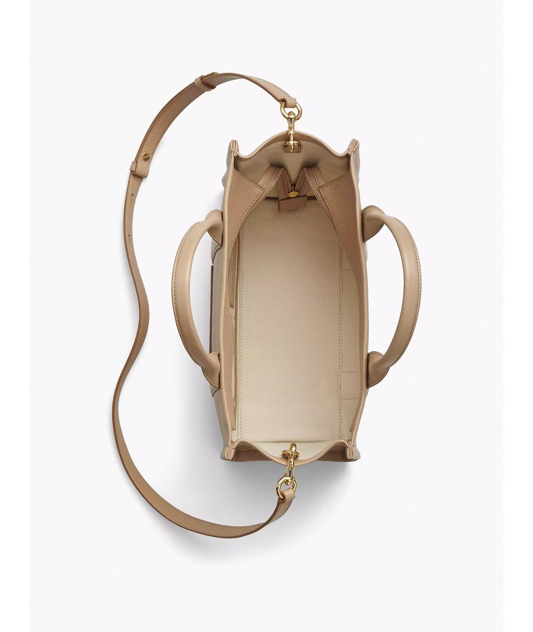 MARC JACOBS Бежевая кожаная сумка тоут, фото 7