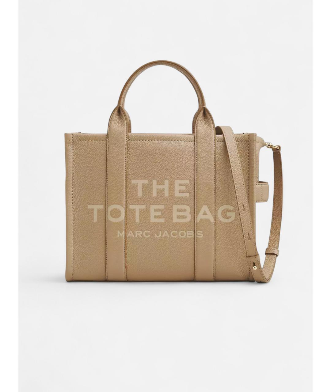 MARC JACOBS Бежевая кожаная сумка тоут, фото 9