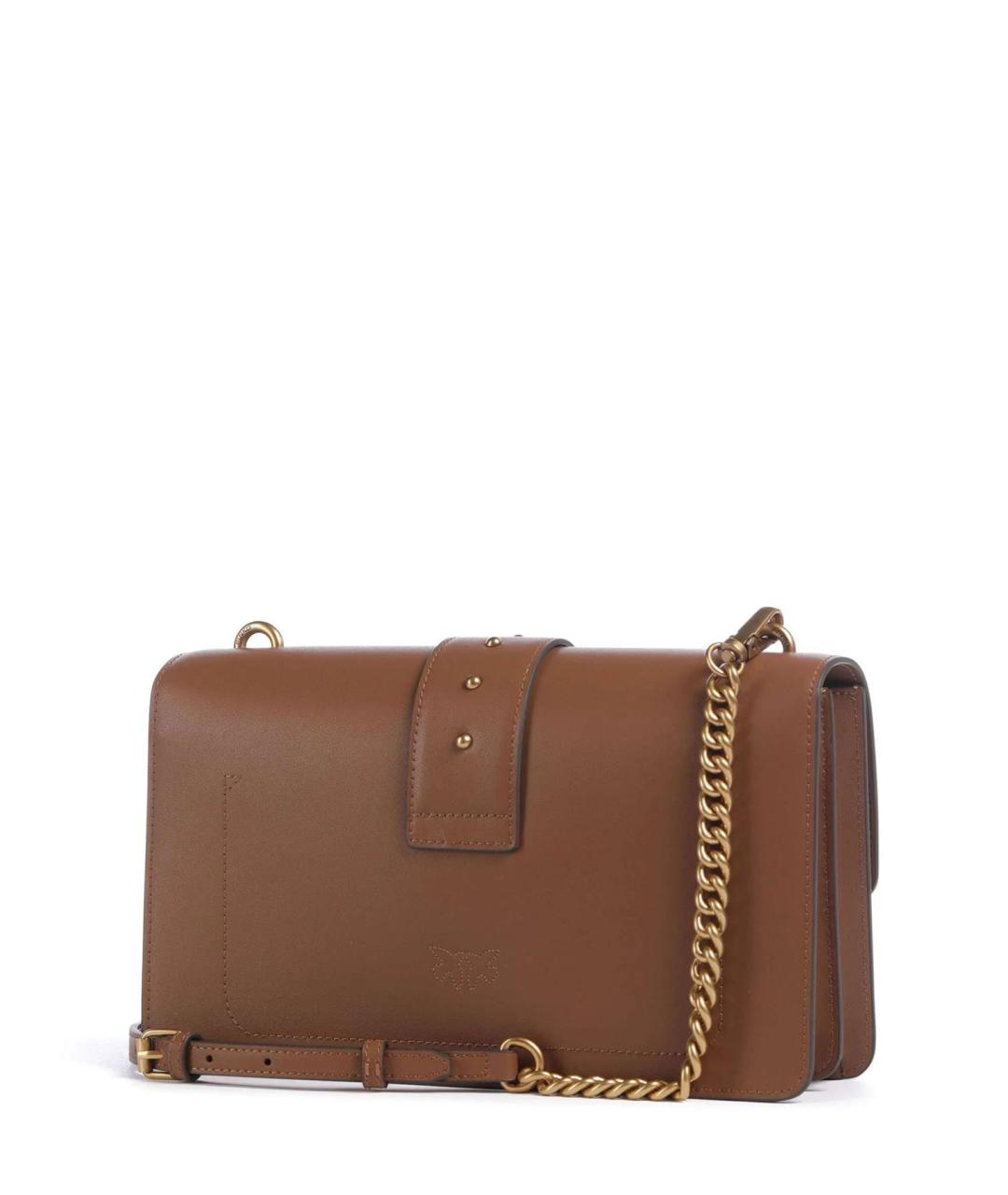 PINKO Коричневая кожаная сумка через плечо, фото 2