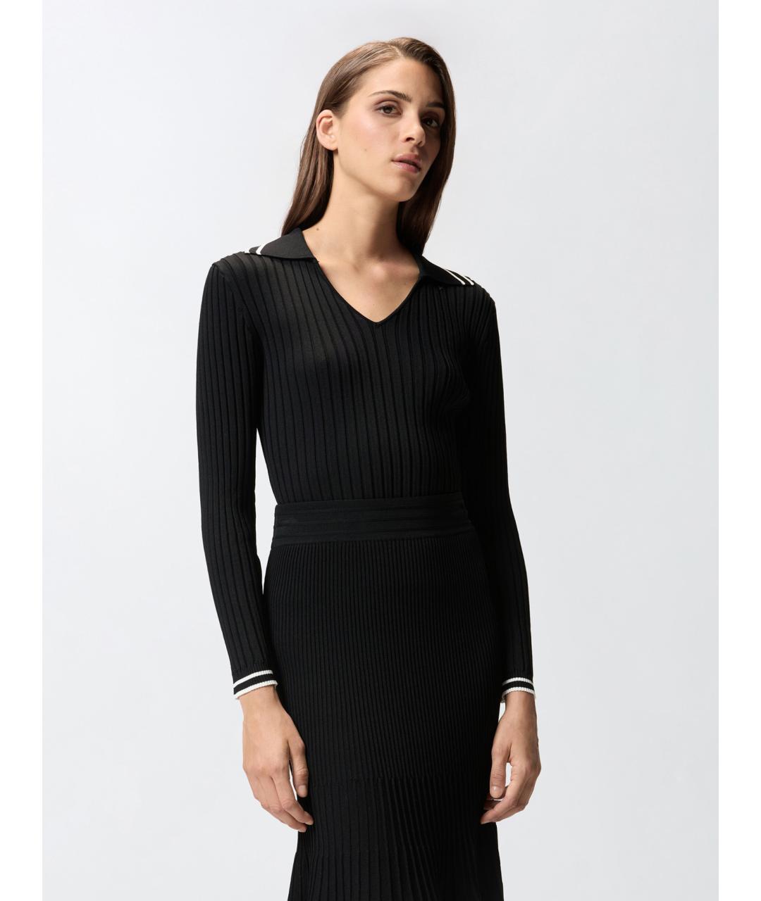 PINKO Черный полиамидовый джемпер / свитер, фото 3