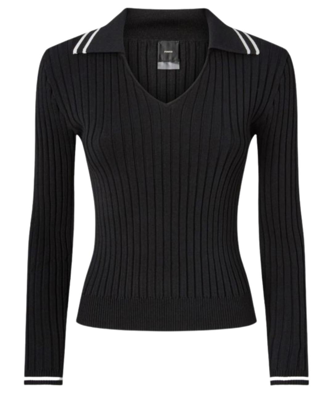 PINKO Черный полиамидовый джемпер / свитер, фото 1