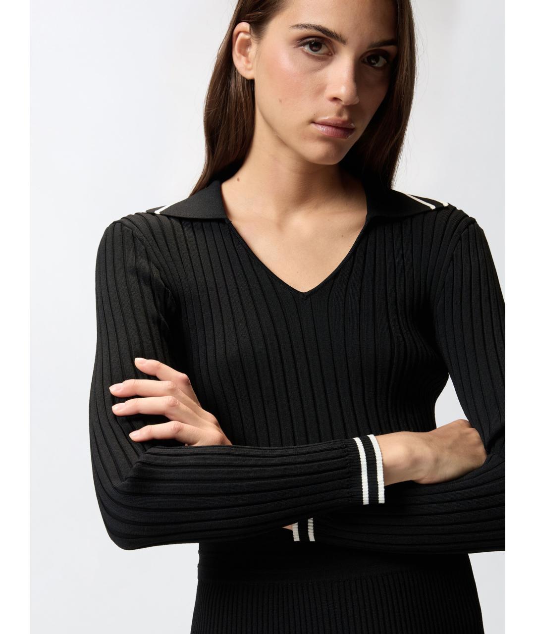 PINKO Черный полиамидовый джемпер / свитер, фото 5