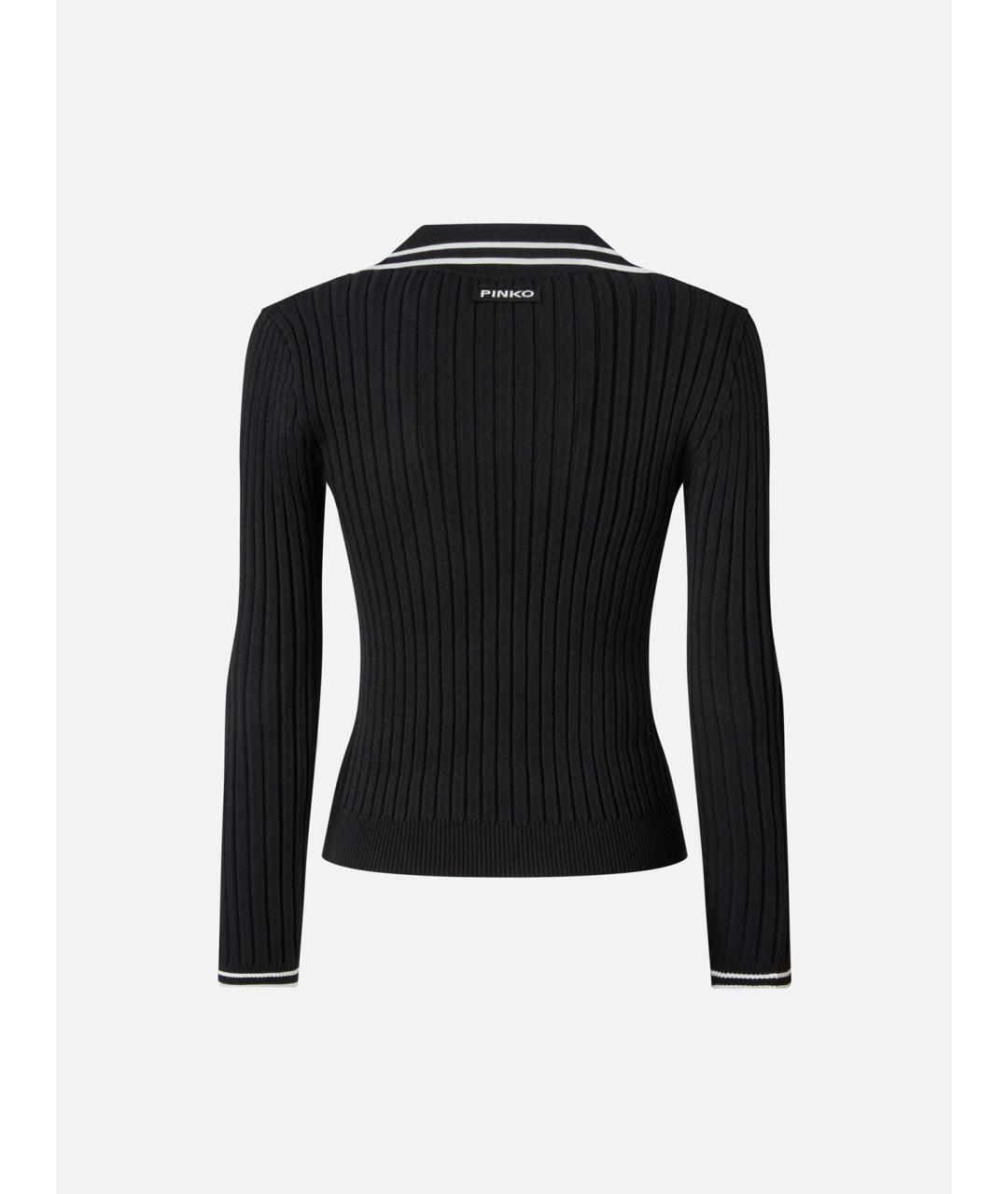 PINKO Черный полиамидовый джемпер / свитер, фото 6
