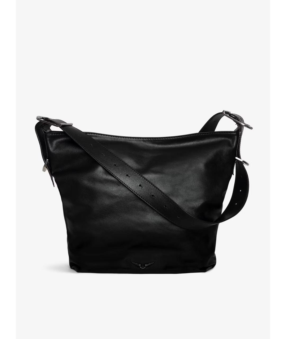 ZADIG & VOLTAIRE Черная кожаная сумка через плечо, фото 4