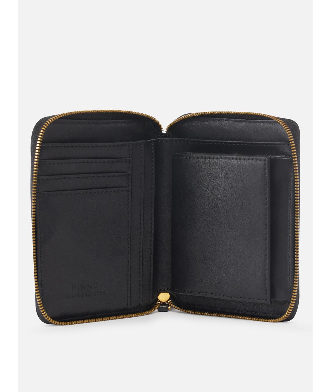 PINKO Черный кожаный кошелек, фото 4