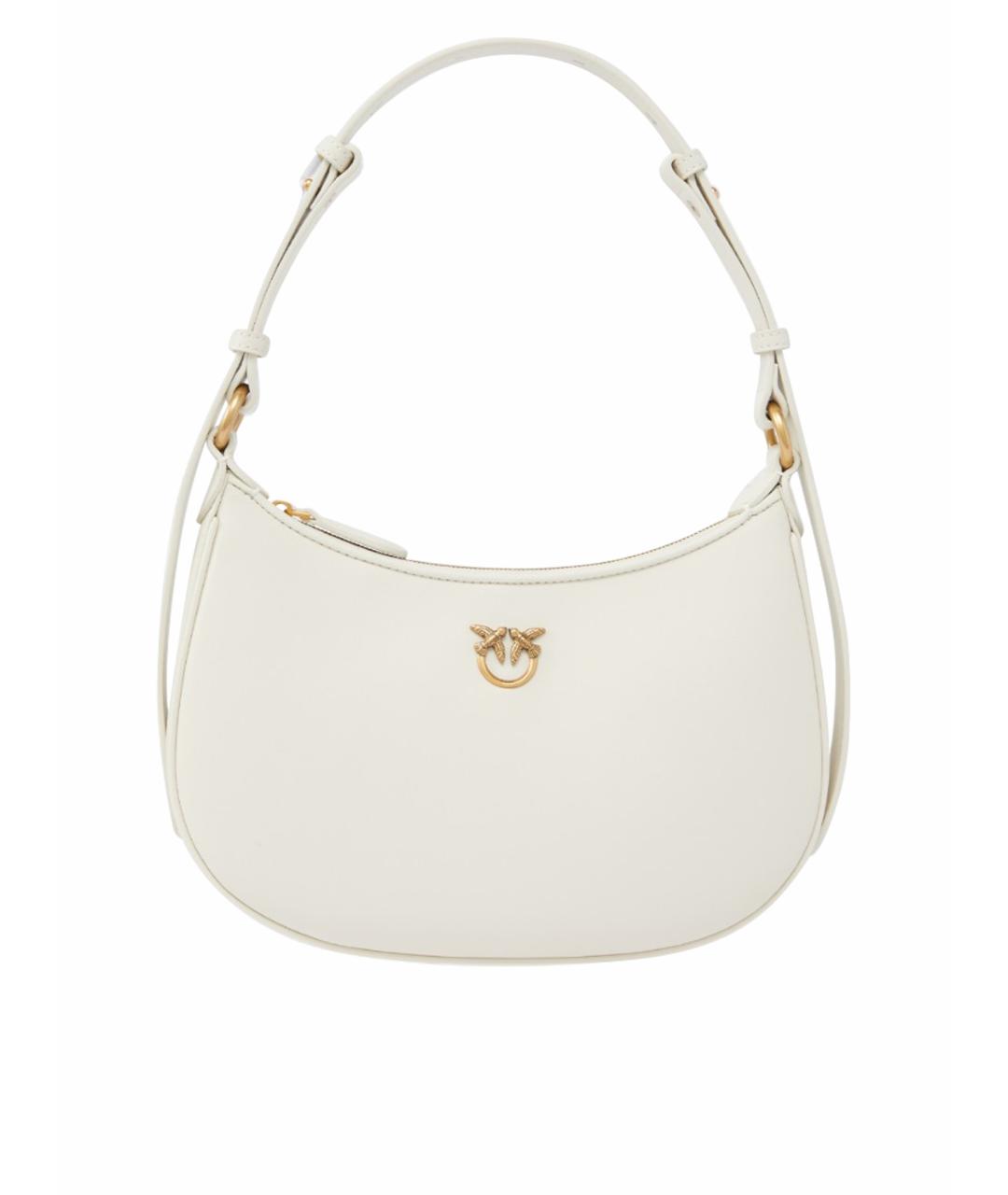 PINKO Белая кожаная сумка через плечо, фото 1