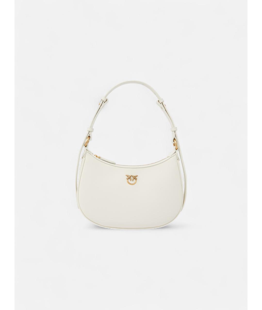 PINKO Белая кожаная сумка через плечо, фото 5