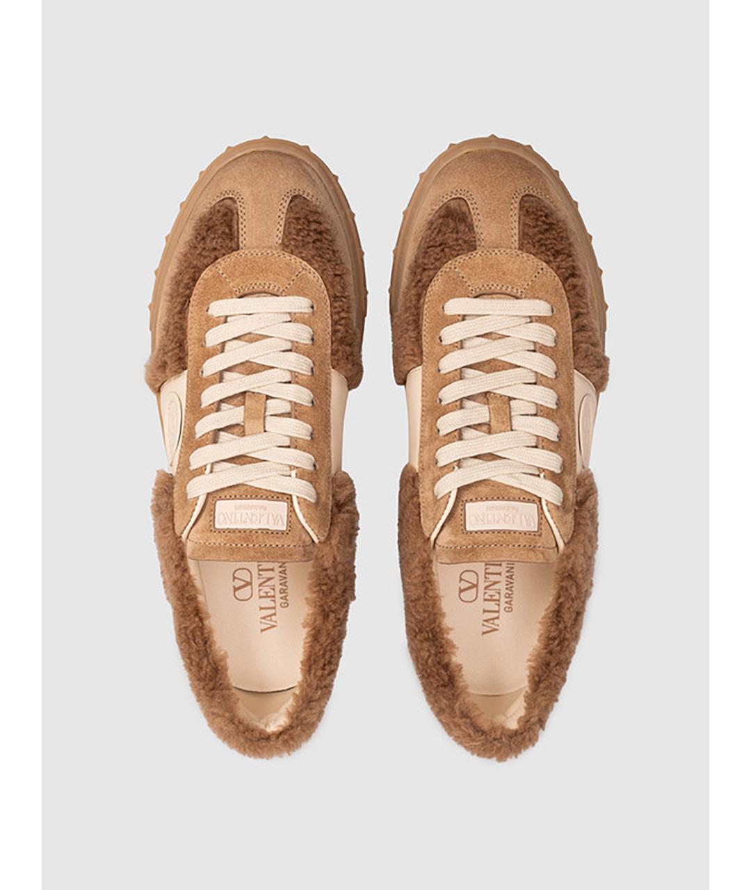 VALENTINO Коричневые замшевые кеды, фото 3