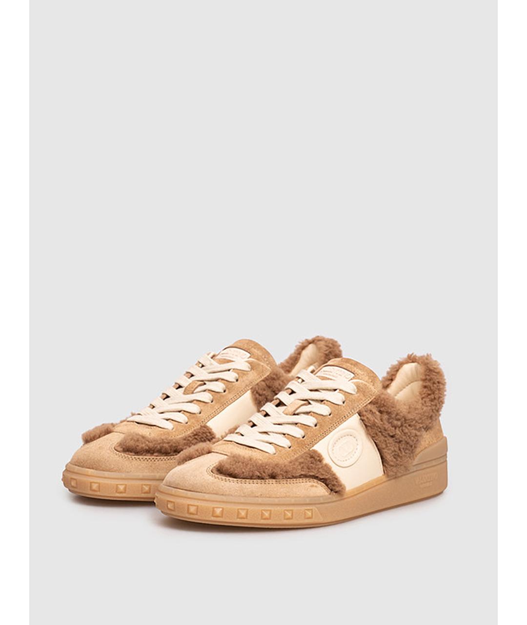 VALENTINO Коричневые замшевые кеды, фото 2