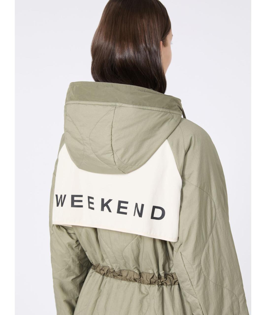 WEEKEND MAX MARA Зеленая полиэстеровая парка, фото 3