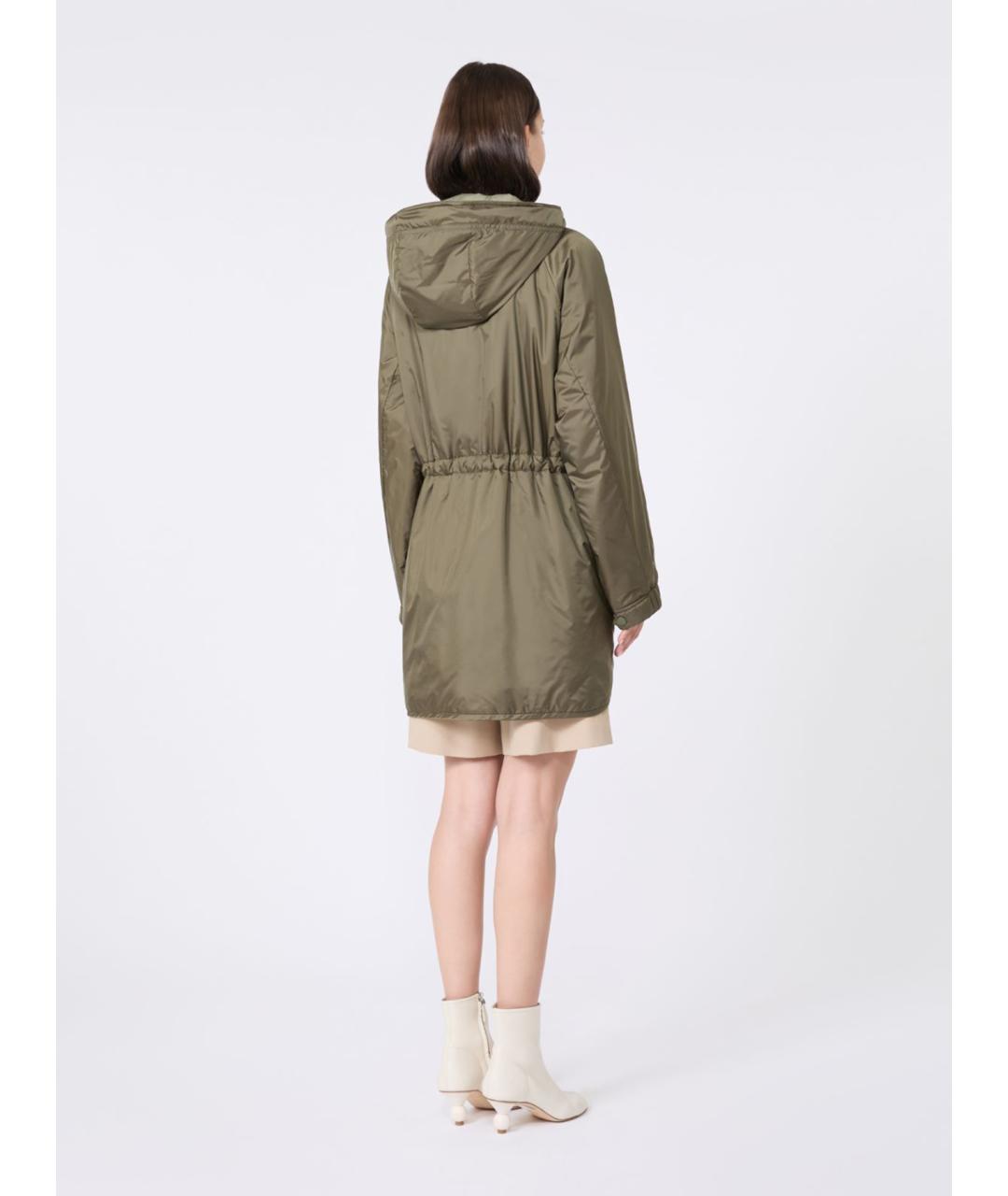 WEEKEND MAX MARA Зеленая полиэстеровая парка, фото 4