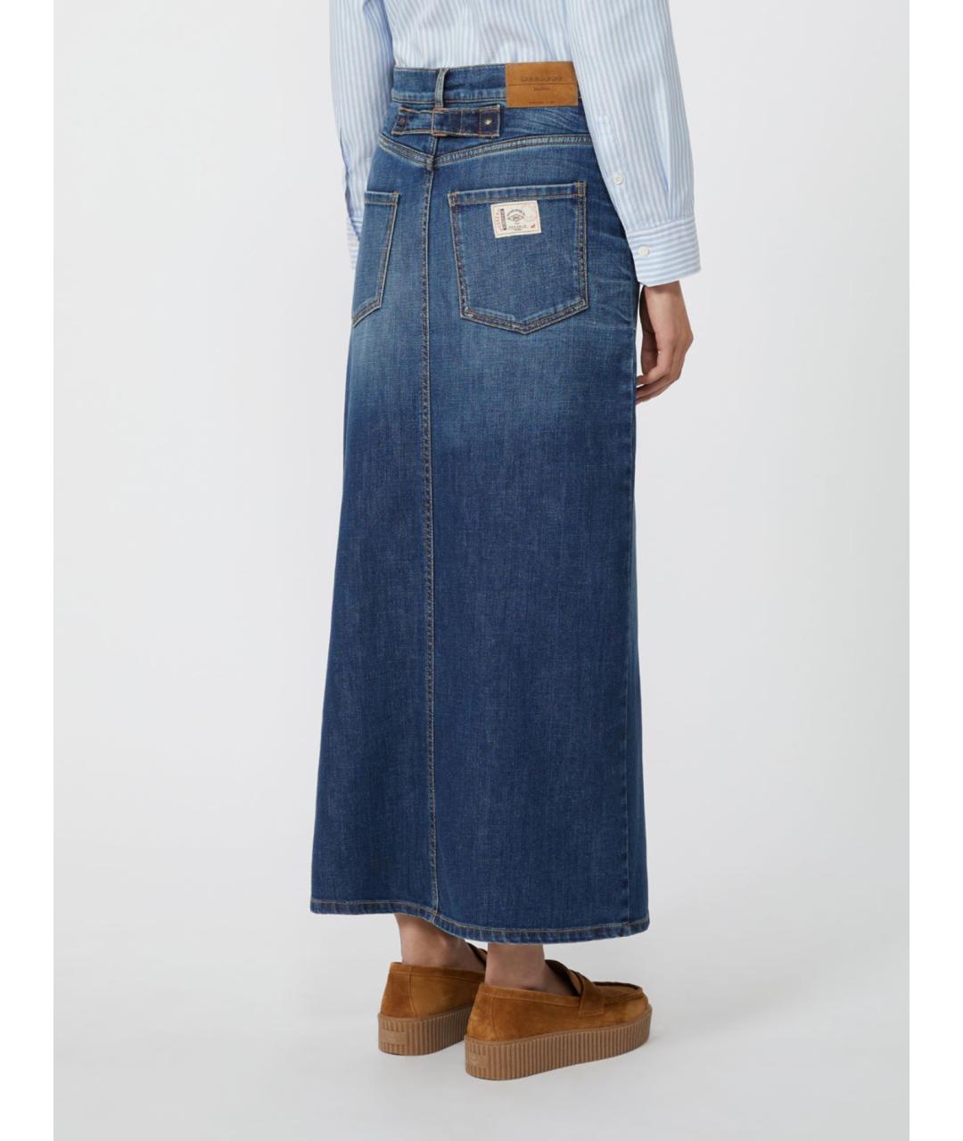 WEEKEND MAX MARA Синяя деним юбка макси, фото 3