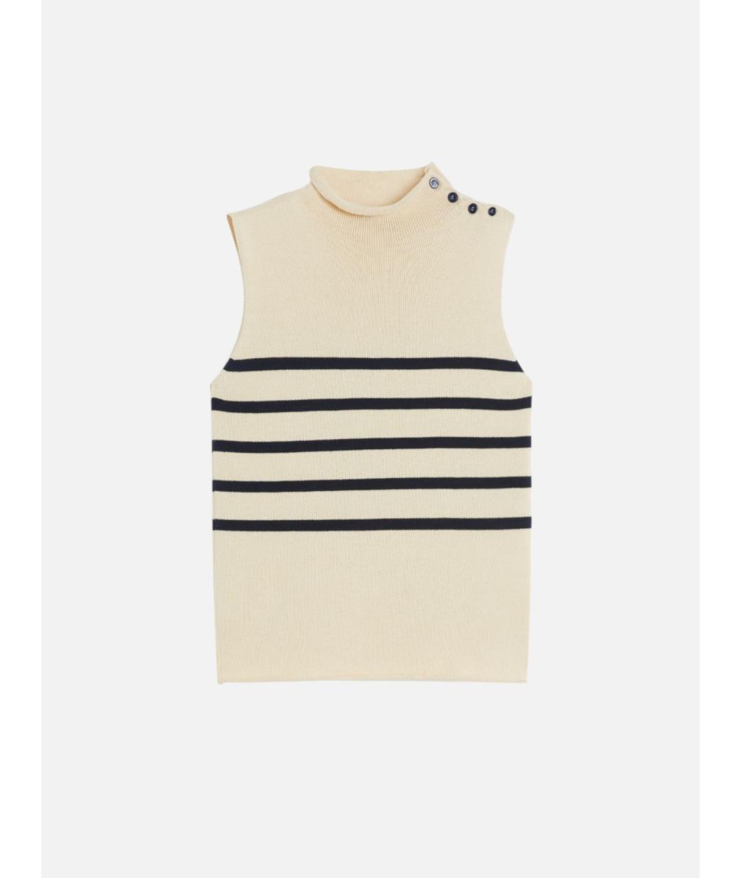 WEEKEND MAX MARA Белая хлопковая водолазка, фото 5