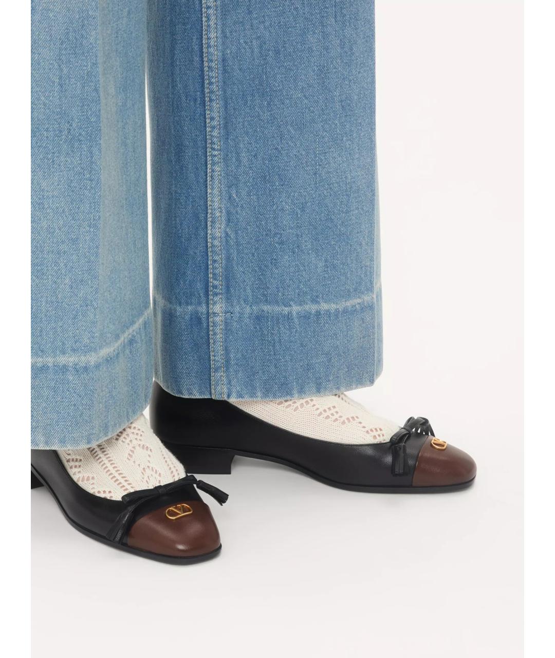 VALENTINO Черные кожаные туфли, фото 2