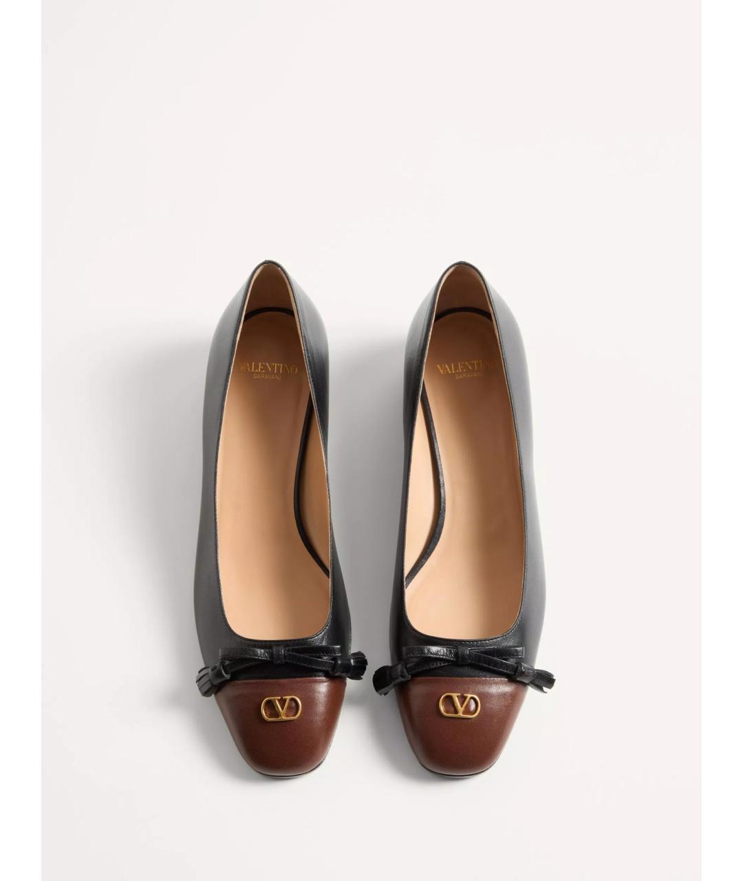 VALENTINO Черные кожаные туфли, фото 3