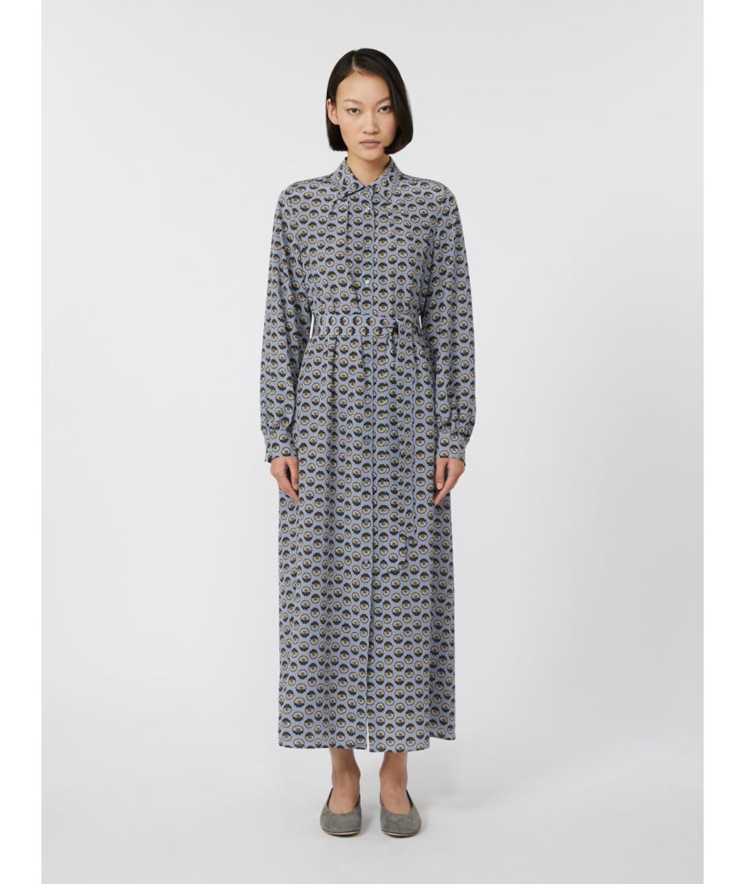 WEEKEND MAX MARA Мульти шелковое повседневное платье, фото 4
