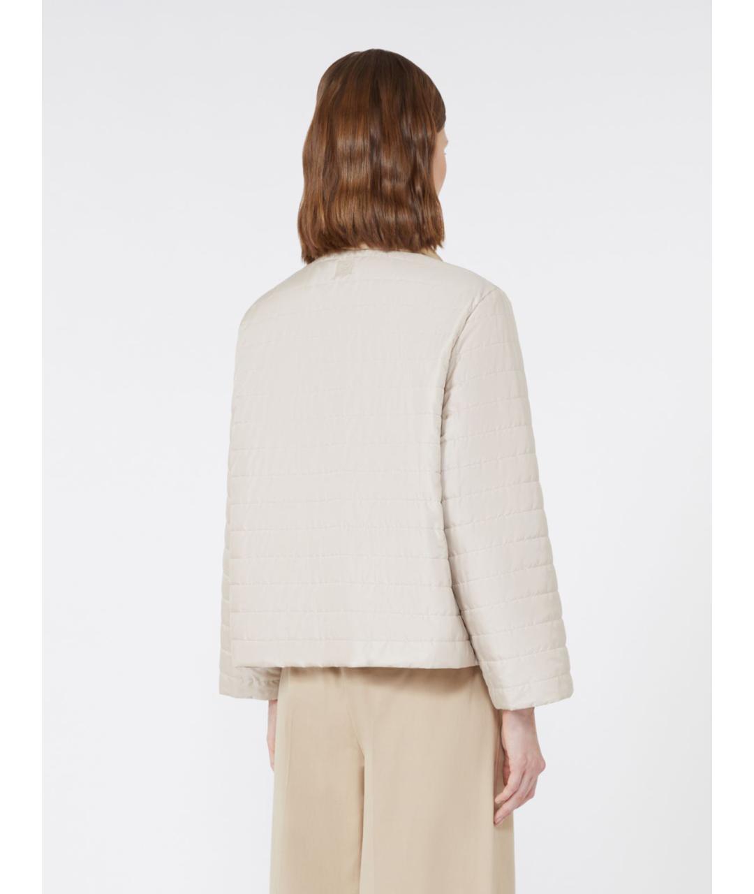 WEEKEND MAX MARA Бежевая полиэстеровая куртка, фото 3