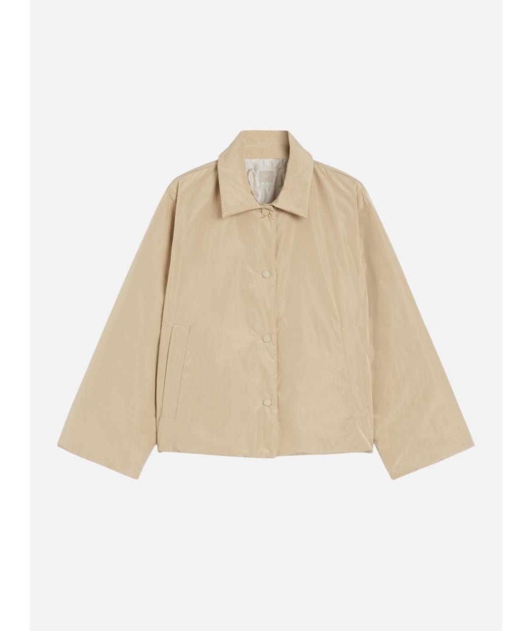 WEEKEND MAX MARA Бежевая полиэстеровая куртка, фото 6