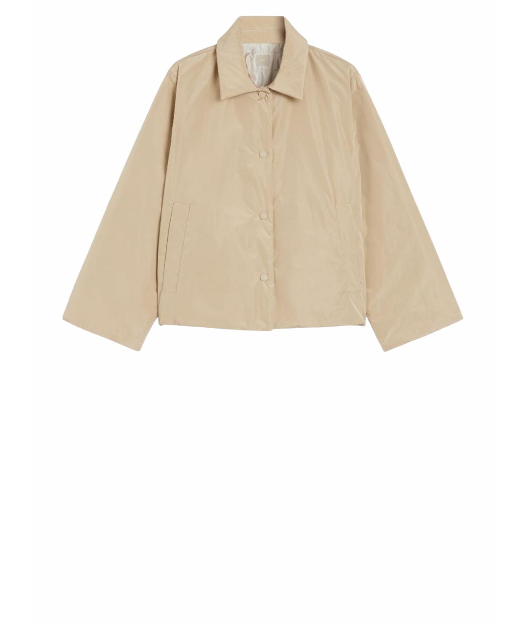 WEEKEND MAX MARA Бежевая полиэстеровая куртка, фото 1
