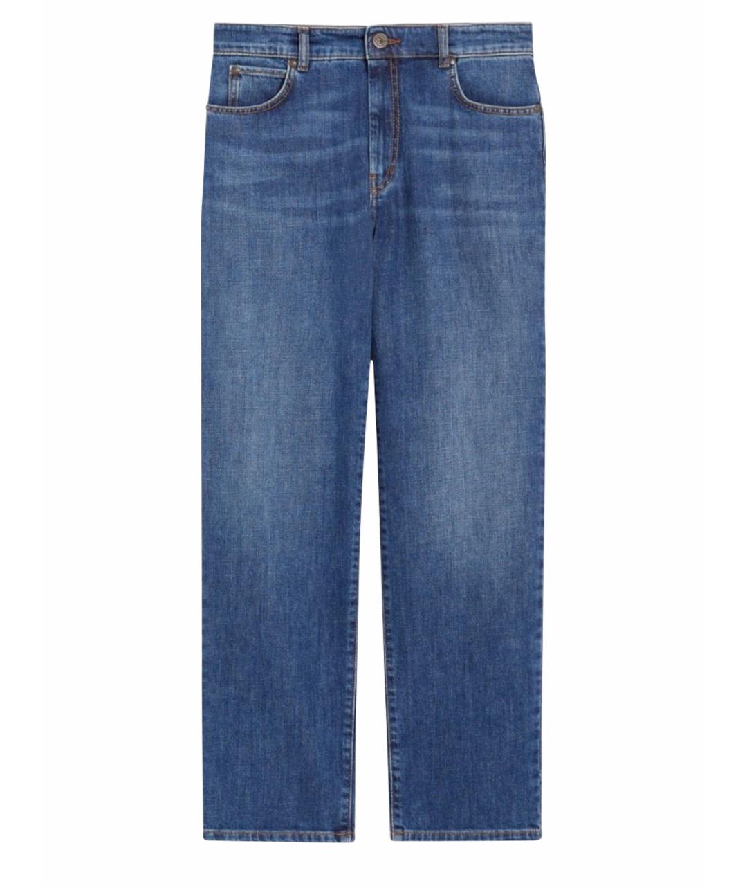 WEEKEND MAX MARA Синие хлопковые прямые джинсы, фото 1
