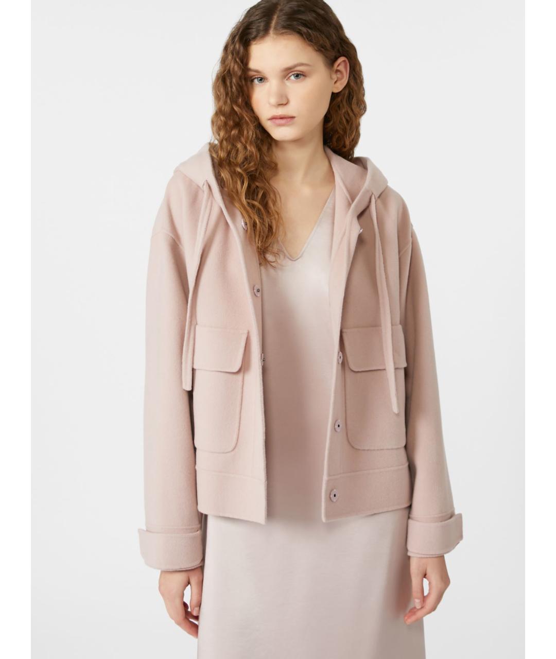 WEEKEND MAX MARA Розовая шерстяная куртка, фото 3