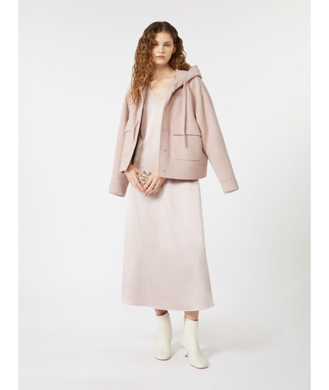 WEEKEND MAX MARA Розовая шерстяная куртка, фото 2