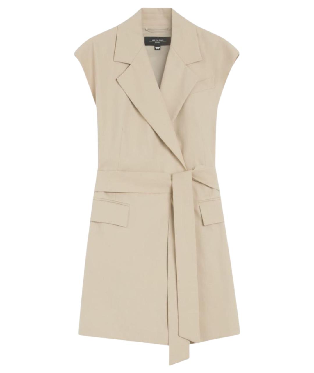 WEEKEND MAX MARA Бежевый хлопковый жилет, фото 1