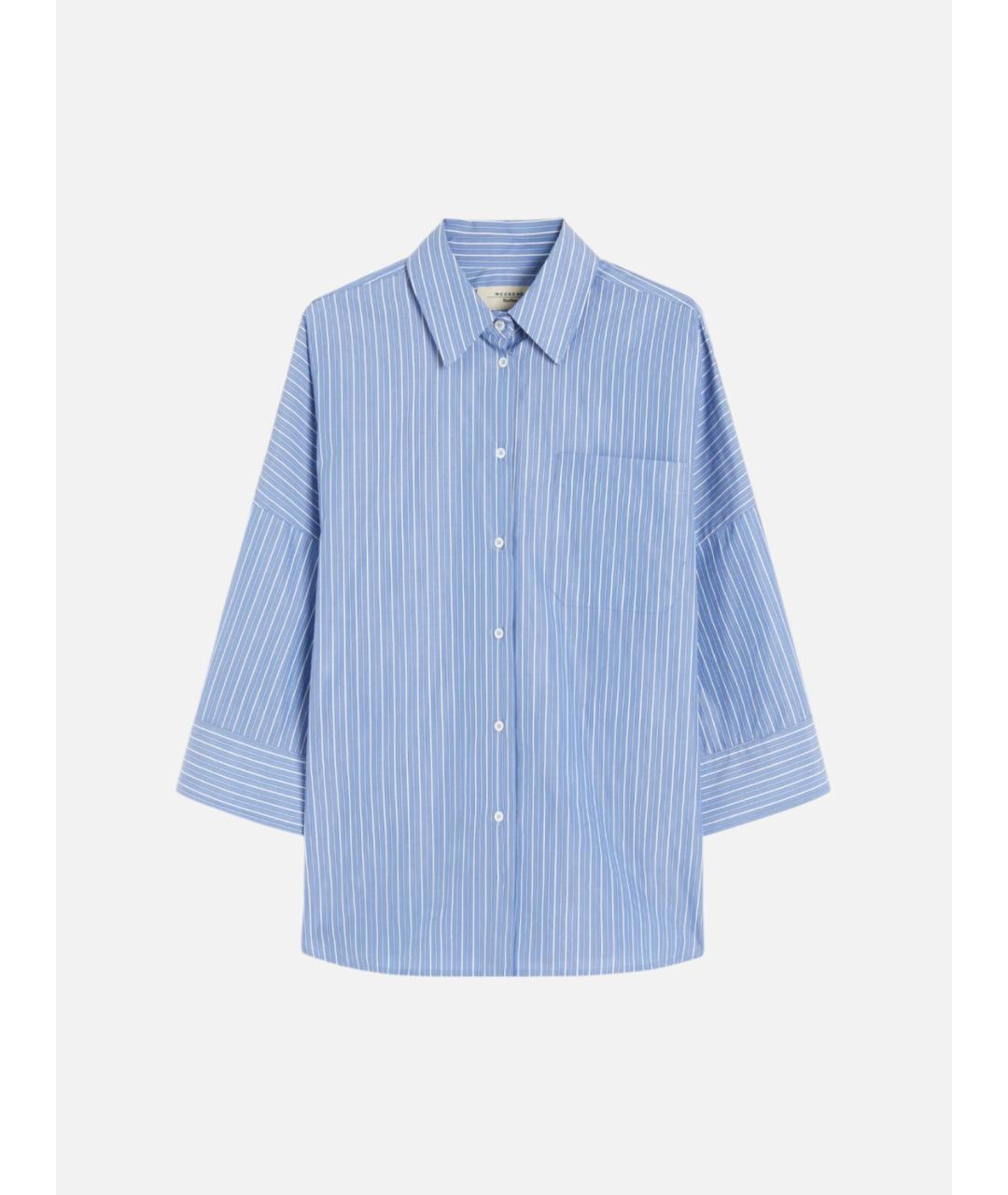 WEEKEND MAX MARA Голубая хлопковая рубашка, фото 6